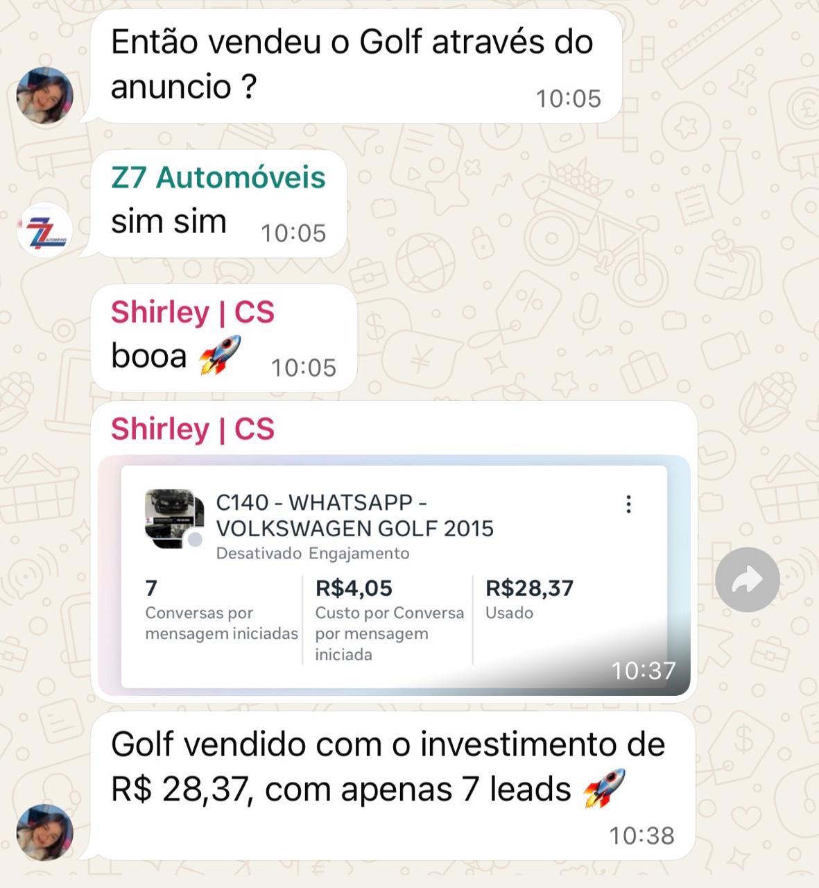 Volkswagen Golf 2015 vendido com R$28,37 e 7 leads