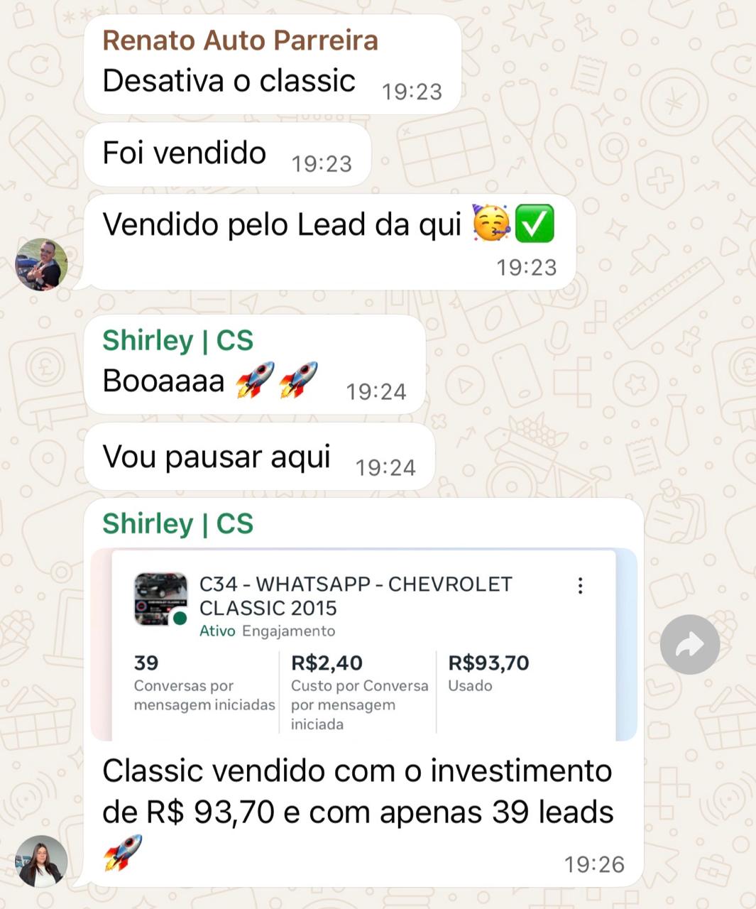 Chevrolet Classic 2015 vendido com R$93,70 e 39 leads